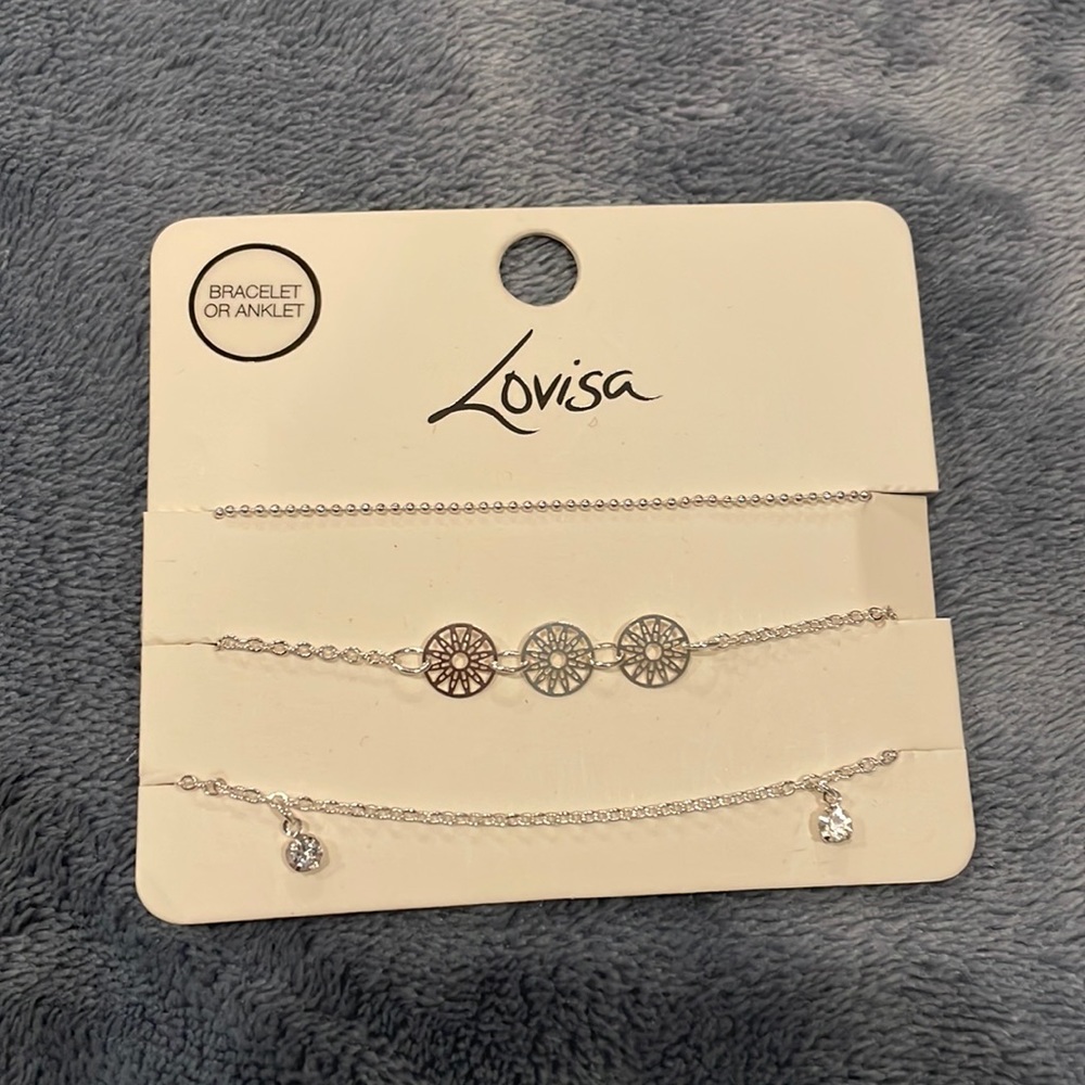3 pack Bracelet / Anklet set
